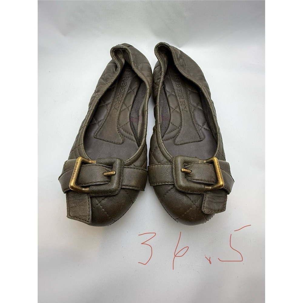 Burberry Ballet Flats Dark Brown Size 36.5
